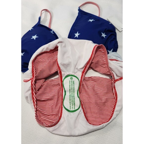 Hot Water One piece Swimsuit For Women size Medium American Flag Print.  New!! - Picture 5 of 9